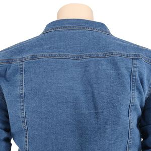 Otoño e Invierno Tallas grandes Ropa de mujer Abrigo de mezclilla de manga larga y conjunto de pantalones de dos piezas apilados - Product Image 5