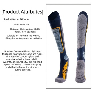 Calcetines de Esquí CZFIT al por Mayor para Hombre y Mujer, Calcetines Largos de Algodón Gruesos y Cálidos para Invierno, Senderismo y Montañismo - Product Image 6