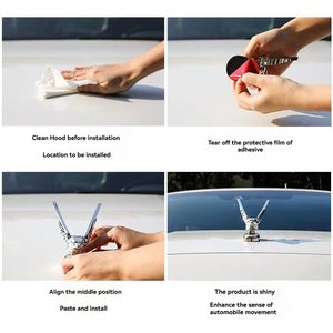 Autocollants <span class=keywords><strong>de</strong></span> logo avant pour capot <span class=keywords><strong>de</strong></span> <span class=keywords><strong>voiture</strong></span> universel modifié, en métal <span class=keywords><strong>de</strong></span> luxe, <span class=keywords><strong>avec</strong></span> aigle volant tridimensionnel aux <span class=keywords><strong>ailes</strong></span> déployées - Product Image 6