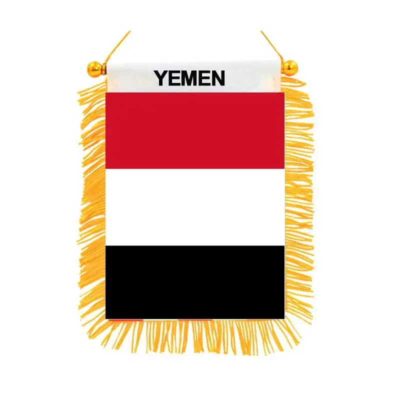 Рекламный флаг Йемена, индивидуальный флаг, индивидуальный миниатюрный американский флаг для окна автомобиля