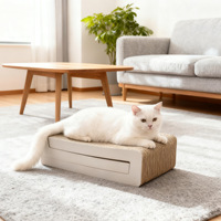 Vente en gros de griffoirs pour chats en carton ondulé modulaire, blocs de construction empilables, finition blanche, OEM