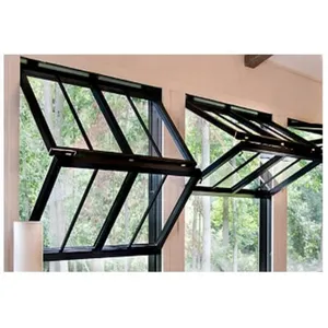 Inward-ventanas plegables de aluminio, plegables, verticales