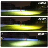 Projecteur de calandre extérieur LED à triple lentille laser 5 pouces, 3 couleurs (Jaune/Combo/Blanc) pour voiture, moto, camion