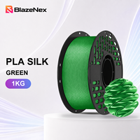 Filament PLA Soie Vert Détails fins 1,75 mm Finition soyeuse Aspect brillant Faible odeur 1 kg Résultats fiables pour imprimante 3D FDM