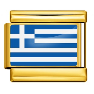 Accesorios para Pulseras Modulares DIY de Acero Inoxidable, Serie de Resina con Foto de Bandera Mundial y Base de Oro y Plata, Dijes Italianos, Venta al por Mayor - Product Image 6