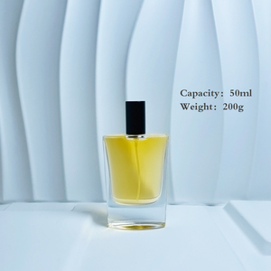 Botol parfum kaca transparan wanita, penyemprot kaca kosmetik bulat kosong persegi panjang 30Ml 50Ml - Product Image 4