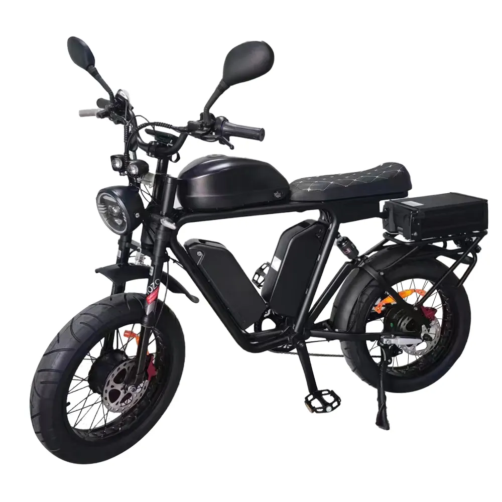 2023 Newest 400KM Long Range Electric Fat Tire Bike Dual 1000W Motor 48V 114Ah 4 Korean Lithium Battery Smart Travel Ebike