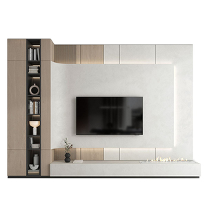 Stile moderno personalizzato soggiorno TV Stand alto sospeso armadio di stoccaggio con TV incorporato elegante Design contemporaneo - Product Image 6