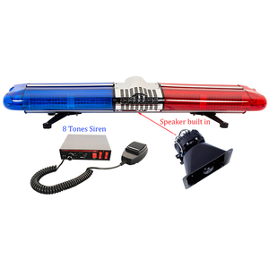 Barra luminosa di emergenza rossa blu 120W con altoparlante sirena-per veicolo di pattuglia di ambulanza e sicurezza - Product Image 1