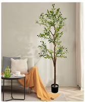 Décoration d'intérieur et d'extérieur, olivier en pot, plante artificielle, simulation de bonsaï, plante artificielle de sol, ornements de pot