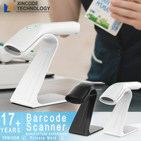Escáner de Código de Barras 2D con Cable USB Xincode, Lector de Códigos de Barras Inalámbrico, Lector de Códigos de Barras 1D y QR Portátil de Fábrica para Inventario