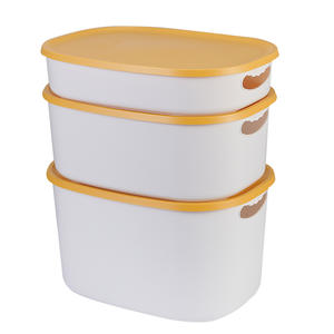 Caja de almacenamiento de ropa para el hogar con tapa, organizador rectangular de plástico de 500g, contenedor de almacenamiento de color sólido tipo vertical para sala de estar - Product Image 2