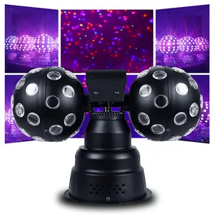 SHTX Charming effect!Double magic ball stage Light LED Three In One Beam Moving Head light Auto+Voice control Crystal Ball light