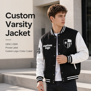 <span class=keywords><strong>Giacca</strong></span> Varsity OEM da Uomo Arancione <span class=keywords><strong>Beige</strong></span> Pesante con Patch in Ciniglia, Corpo in Lana, Maniche in <span class=keywords><strong>Pelle</strong></span>, <span class=keywords><strong>Giacca</strong></span> Letterman Personalizzata con Motivi - Product Image 1