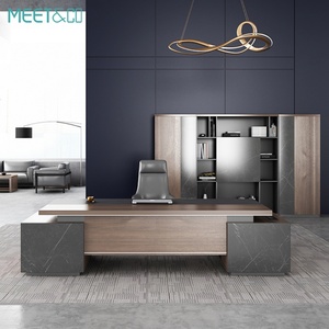 Classic Modern Executive Manager CEO Office Furniture Set Luxury L-Shape Ergonomic Workstation <b>Desk</b> Modular MFC Home Office - Product Image 2