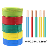 Cable de Alimentación de Cobre THHN/THW BVR de 6 mm, Cables Eléctricos de Núcleo Único de Cobre con Aislamiento de PVC, Cables de Bajo Voltaje
