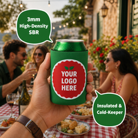 Refroidisseur de canettes pliable en néoprène par sublimation, écologique, recyclable, léger et isolé, 12 oz (330 ml) pour bière et soda