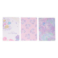 Carnet de notes A5 personnalisé avec impression, couverture rigide, carton gris 2,0 mm, 80 g/m², 80 feuilles, pour étudiants, filles, rose, violet