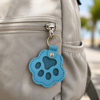 Porte-clés pour ranger les poils de chat et de chien, porte-clés en simili cuir en forme de patte d'animal pour ranger les poils d'animaux, porte-clés pour poils de chien, souvenir d'animal de compagnie