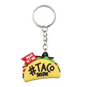 Mexico PVC key chain,silicone rubber cactus hat hot dog horse guitar key chain metal pendant gift