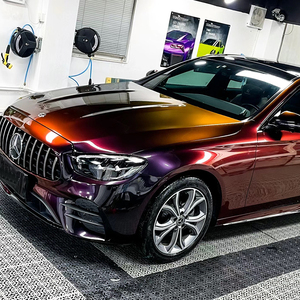 Film adhésif pour voiture effet caméléon super brillant 5 couleurs (violet, or, noir, rouge, orange) 1,52 x 18 mètres - Product Image 1