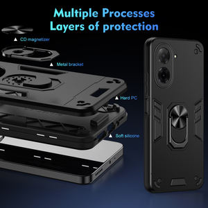 Xiaomi Redmi A5 4G 171mm グローバル版 / Poco C71用 デュアルレイヤー 車載ホルダー対応 マグネット式スタンド付き アーマーケース 耐衝撃カバー - Product Image 5