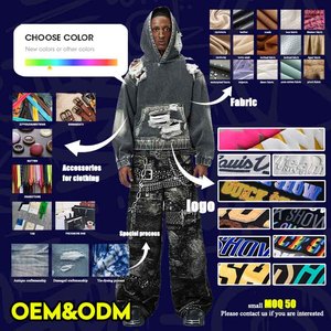 Taide OEM Người Đàn Ông Của Thân Thiện Với Môi Chống-Thu Nhỏ 100% Cotton 480 GSM Pháp Terry Quá Khổ Áo Thun Hoodie Lụa Màn Hình In Ấn - Product Image 4