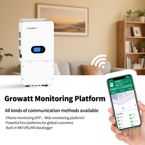 อินเวอร์เตอร์พลังงานแสงอาทิตย์แบบไฮบริด Growatt <span class=keywords><strong>3</strong></span> MPPT รุ่น <span class=keywords><strong>SPH</strong></span>/SPM8000-10000TL-HU 10kW ระบบเฟสเดียว รองรับแรงดันไฟฟ้าขาเข้า PV 600V - Product Image 4