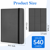 Carpeta de Tarjetas de Visita Personalizada de PU con Bloqueo RFID, 9 Bolsillos para 540 Tarjetas
