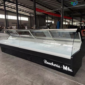 Réfrigérateur horizontal pour <span class=keywords><strong>boucherie</strong></span> avec porte vitrée incurvée pour présentation en magasin - Product Image 4
