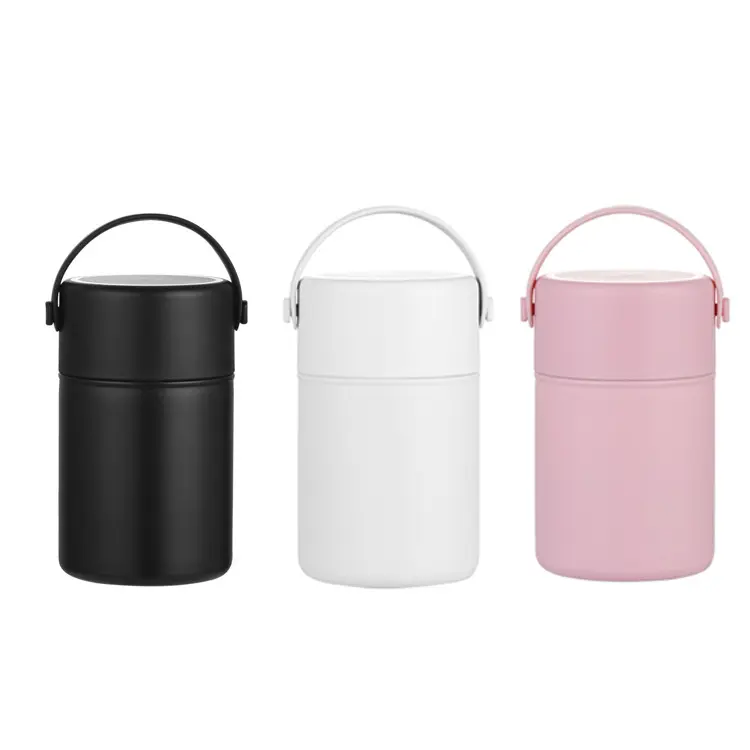 Insulated Food Jar Thermos Lunch Container with Folding Spoon