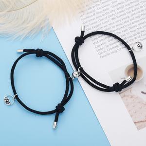Saint Valentin <span class=keywords><strong>Cadeau</strong></span> Montagne Vague Petite Amie Petit Amant Longue <span class=keywords><strong>Distance</strong></span> Bond Tactile Aimant Magnétique Correspondant Couple Bracelet - Product Image 4
