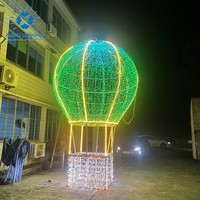 Anpu Lighting, Grand Ballon à Air Chaud LED RGB, Motif Lumineux, IP65 Étanche, Paysage Extérieur, Noël, Halloween, Mariage, Festival