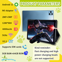 YPORANGECHENG Nueva Tablet PC de 10.1 Pulgadas con Pantalla Capacitiva, MTK Octa Core, Android 12.0, Wi-Fi, Bluetooth, Teclado, IPS 1280x800