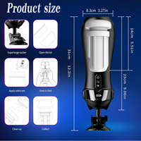 Masturbador Masculino Inteligente, Totalmente Automático, con Succión, Vibración, Reproductor de Voz, Bluetooth, Carga USB, Manos Libres
