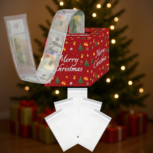 Caja de Dinero Navideña con Bolsas Transparentes, Soporte para Regalos Sorpresa en Efectivo para Fiestas de Navidad - Product Image 2