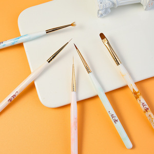 Kit de pinceaux de nail art dégradé pour débutants – Pinceaux éventail, plats et de précision pour la peinture et la sculpture sur gel UV pour manucure - Product Image 3