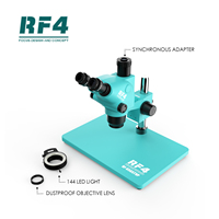 Microscopio Digital RF4 RF6565TVP, Video Electrónico Estéreo Trinocular, Lente Objetivo 6.5-65X Wf10x/22mm CPB IC, Reparación de Teléfonos Móviles