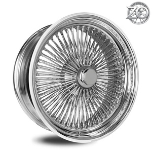 All Silver Chrome Steel Wire <strong>Wheels</strong> 150/100/72 <strong>Spokes</strong> Cross/Straight 13/14/15/17/18/20/22 Classic Car Rims Wholesale - Product Image 1