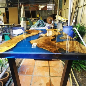 MTBJZJ Thick Pour Clear <strong>Epoxy</strong> Resin <strong>Epoxy</strong> <strong>Table</strong> 5-10cm Per Pour Deep Cast River <strong>Table</strong> - Product Image 5