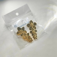 Boucles d'oreilles en acier inoxydable plaqué or, simples, élégantes, luxueuses, inaltérables, motif floral géométrique, vente en gros