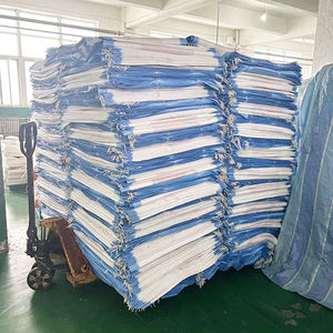 Proveedor Chino de Bolsas de Polipropileno de 25 kg y 50 kg, Sacos Tejidos de PP Blancos con Franja Azul, Bolsas de Plástico para Empaque a Granel, Exportación a África - Product Image 3