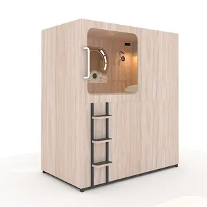 wood sleeping capsule bed for hotel made in china