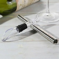 Ensemble Cadeau Écologique de Refroidisseur de Bouteille en Métal avec Bâtonnet Refroidisseur de Vin, Verseur, Bouchon, Coupe-capsule et Tire-bouchon