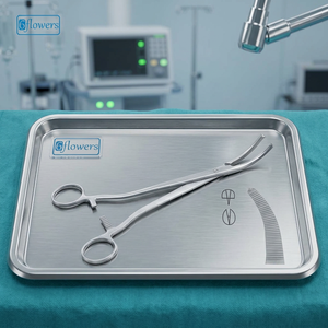 Pinces hémostatiques de haute qualité 23,5 cm droites à 1x2 dents, instrument de chirurgie générale certifié CE, utilisation manuelle - Product Image 4