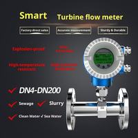 Débitmètre numérique à turbine en acier inoxydable avec connectivité à bride pour gaz naturel, air comprimé et eau