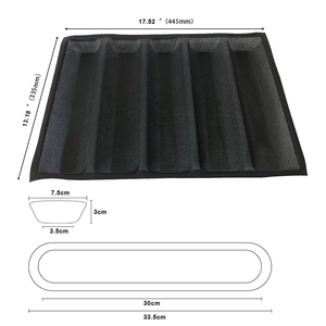 Moule à pain français en silicone alimentaire, épaisseur 1,5 mm, perforé, antiadhésif, idéal pour <span class=keywords><strong>la</strong></span> cuisson de sandwichs, de <span class=keywords><strong>hot</strong></span>-dogs et de baguettes - Product Image 6