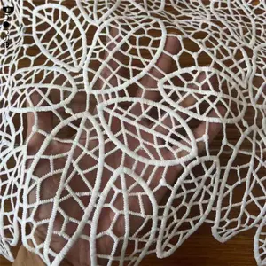 Dhorse new hollow-carved leaf design water-soluble lace fabric embroidery