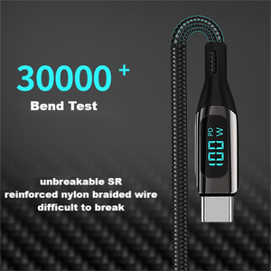 LED hiển thị kỹ thuật số Loại-C để Loại-C PD 100W sạc điện nhanh sạc cáp dữ liệu USB C - Product Image 6