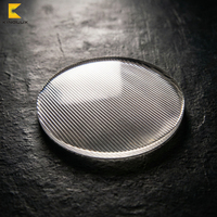 Lentille linéaire en verre borosilicate pour éclairage LED, haute transmission, forme ronde